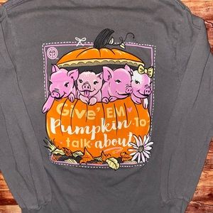 Girlie Girl Originals pumpkin and pigs tee